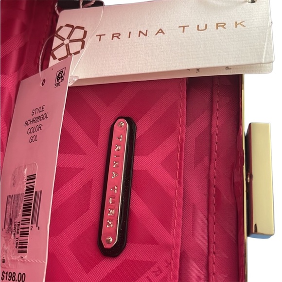 Trina Turk CHEERS clutch.  Adorable. Pocket inside. Very different. - Picture 5 of 12